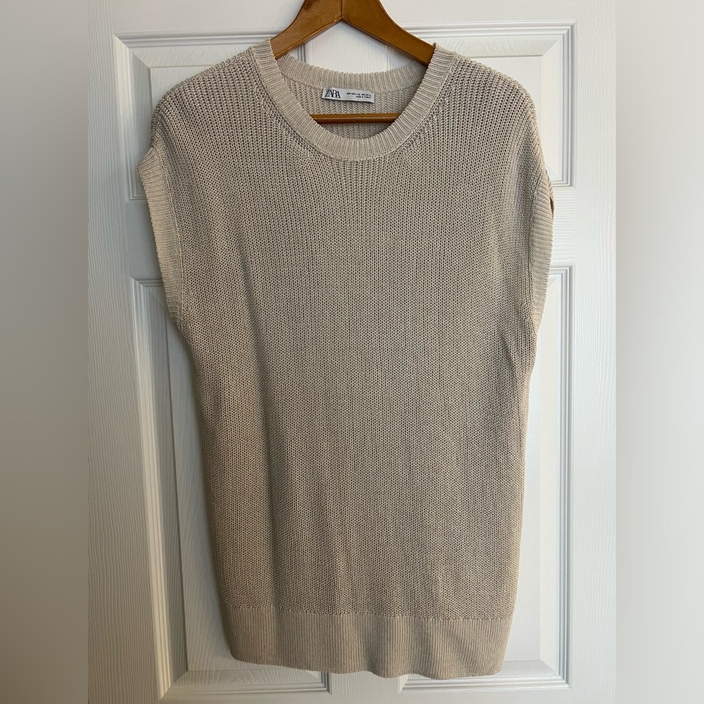 Zara Oversize Knit Vest, Size L/XL